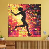 Pixelvormige pols canvas afdruk (Insitu (Woonkamer))