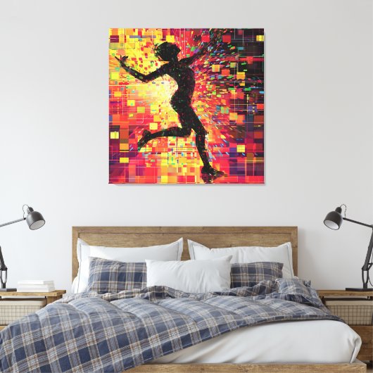 Pixelvormige pols canvas afdruk (Insitu (Slaapkamer))