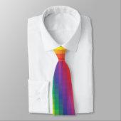 Pixelvormige regenboog - Stropdas (Gebonden)