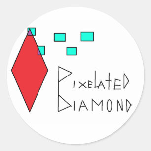 pixelvormige sticker