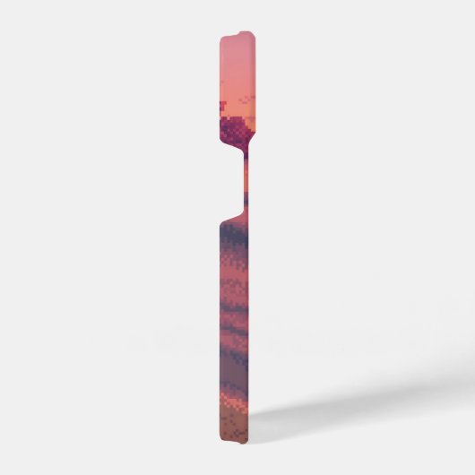 pixelvormige zonsondergang iPhone hoesje (Rechterkant)