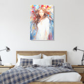 Pixerstick Sticker Abstracte Vibrant Angel Canvas Afdruk (Insitu (Slaapkamer))