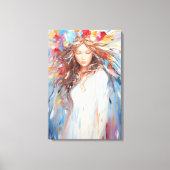 Pixerstick Sticker Abstracte Vibrant Angel Canvas Afdruk (Voorkant)