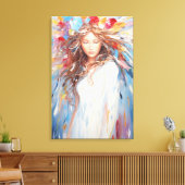 Pixerstick Sticker Abstracte Vibrant Angel Canvas Afdruk (Insitu (Woonkamer))