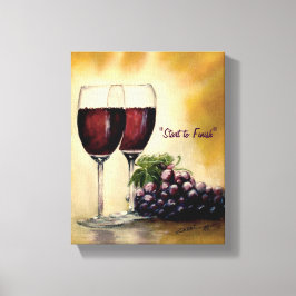 Pixerstick Sticker - "Begin om te eindigen" Canvas Afdruk