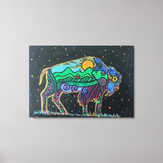 Pixerstick Sticker - Buffalo_toe Canvas Afdruk (Voorkant)