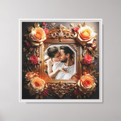 Pixerstick Sticker Foto Lijst met  Rozen Canvas Afdruk