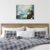 Pixerstick Sticker Indiaanse Spirit Riders Canvas Afdruk (Insitu (Slaapkamer))