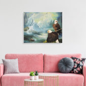 Pixerstick Sticker Indiaanse Spirit Riders Canvas Afdruk (Insitu (Woonkamer))
