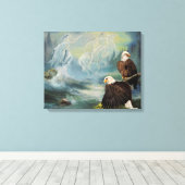 Pixerstick Sticker Indiaanse Spirit Riders Canvas Afdruk (Insitu (Houten vloer))
