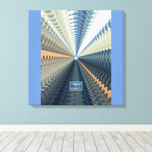 Pixerstick Sticker (Indigo-Silver L.) RFPMD-ontwer Canvas Afdruk (Insitu (Houten vloer))