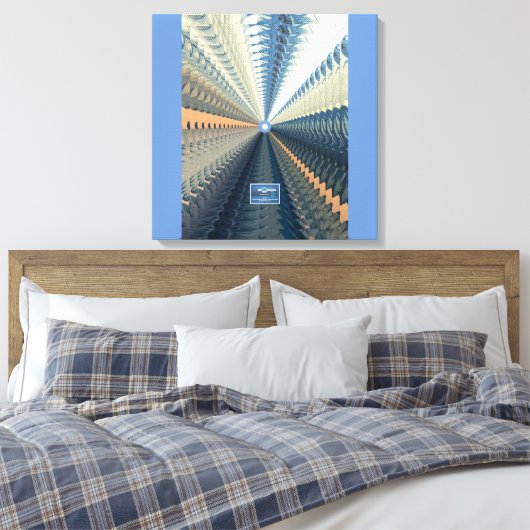 Pixerstick Sticker (Indigo-Silver L.) RFPMD-ontwer Canvas Afdruk (Insitu (Slaapkamer))