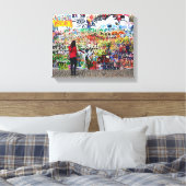 Pixerstick Sticker - John Lennon Wall, Praag Canvas Afdruk (Insitu (Slaapkamer))