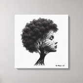 Pixerstick Sticker Kunst van veerkracht en gratie Canvas Afdruk (Voorkant)