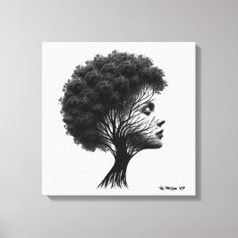 Pixerstick Sticker Kunst van veerkracht en gratie Canvas Afdruk