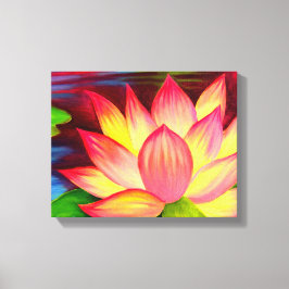 Pixerstick Sticker Lotus Bloem schilderij kunst Canvas Afdruk
