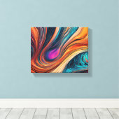 Pixerstick Sticker met gemengde kleur ontwerp Canvas Afdruk (Insitu (Houten vloer))