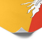 Pixerstick Sticker Met vlag van Bhutan Poster (Hoek)
