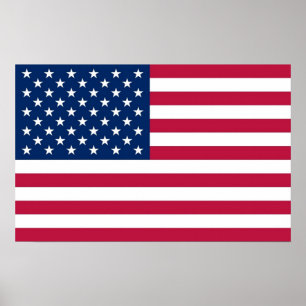 Pixerstick Sticker Met vlag van U.S.A. Poster
