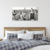 Pixerstick Sticker - New York City Skyline Canvas Afdruk (Insitu (Slaapkamer))