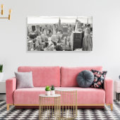 Pixerstick Sticker - New York City Skyline Canvas Afdruk (Insitu (Woonkamer))