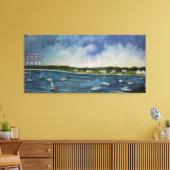 Pixerstick Sticker Northport Harbour N.Y Canvas Afdruk (Insitu (Woonkamer))