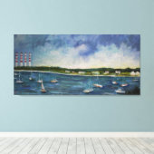 Pixerstick Sticker Northport Harbour N.Y Canvas Afdruk (Insitu (Houten vloer))