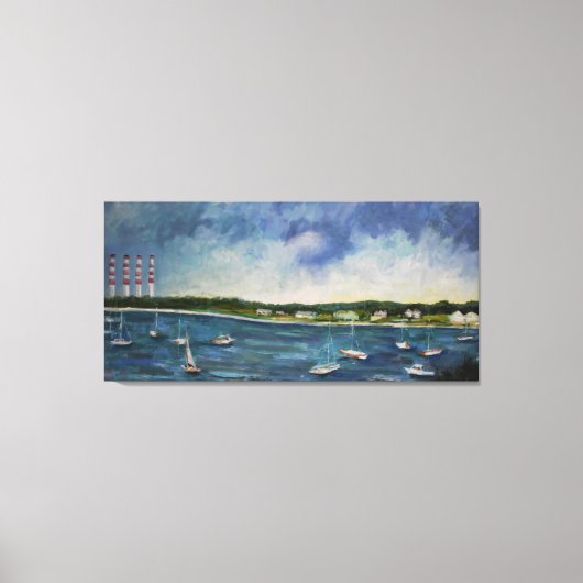 Pixerstick Sticker Northport Harbour N.Y Canvas Afdruk (Voorkant)