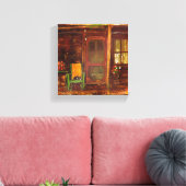 Pixerstick Sticker Olieverfschilderij van Rustieke Canvas Afdruk (Insitu (Woonkamer))