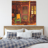 Pixerstick Sticker Olieverfschilderij van Rustieke Canvas Afdruk (Insitu (Slaapkamer))