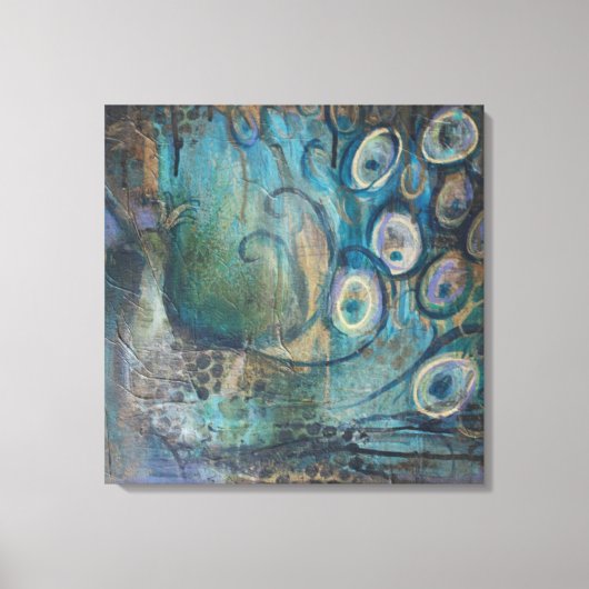 Pixerstick Sticker Peacock Canvas Afdruk (Voorkant)