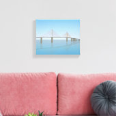 Pixerstick Sticker: Sunshine Skyway Bridge Canvas Afdruk (Insitu (Woonkamer))