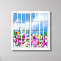 Pixerstick Sticker, Uitzicht van de bloemen, rusti