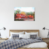 Pixerstick Sticker van Roberts' Market in Woodside Canvas Afdruk (Insitu (Slaapkamer))