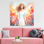 Pixerstick Sticker Wandkunst Bright Abstract Angel Canvas Afdruk (Insitu (Woonkamer))