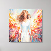Pixerstick Sticker Wandkunst Bright Abstract Angel Canvas Afdruk (Voorkant)