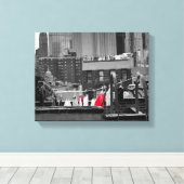 Pixerstick Sticker: waslijn Canvas Afdruk (Insitu (Houten vloer))