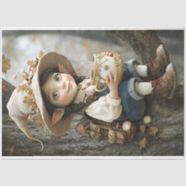 Pixie Beige Pet Mirror op het rechter weefselpapie Tissuepapier