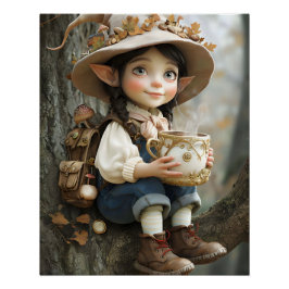 Pixie Beige Pet Spiegel Naar rechts Poster