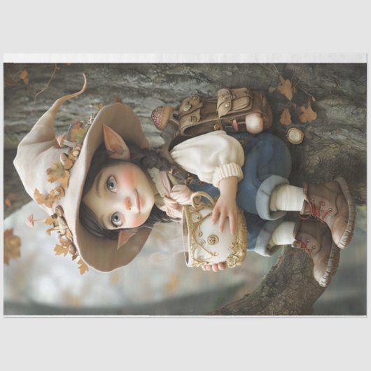 Pixie Beige Pet Weefselpapier Tissuepapier (Voorkant)