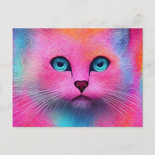 "Pixie" Blauwe Ogen” Briefkaart (Voorkant)