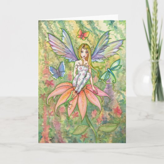 Pixie Blossom Flower Garden Fairy Kaart (Voorkant)