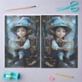 Pixie Blue Pet Mirror Afbeelding Tissue Papier (Craft)