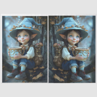 Pixie Blue Pet Mirror Afbeelding Tissue Papier