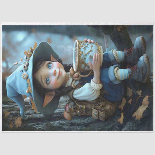 Pixie Blue Pet Pastels Tissue Paper Tissuepapier (Voorkant)