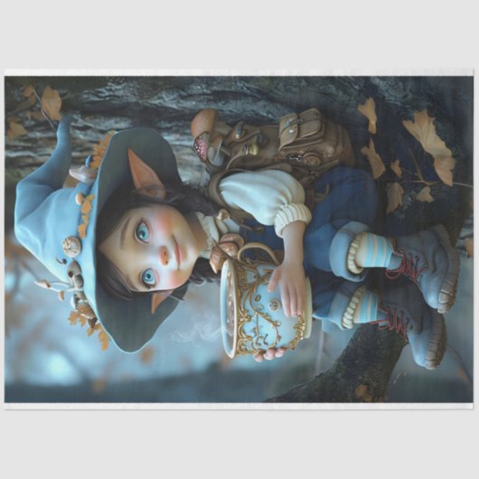 Pixie Blue Pet Tissue Paper Tissuepapier (Voorkant)