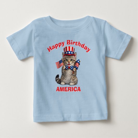 Pixie-Bob Kitten (1s) Patriottisch Kinder T-Shirt (Voorkant)