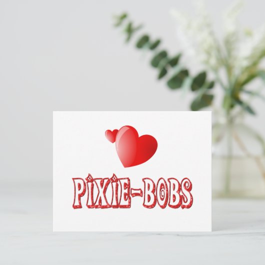Pixie-Bob Love Briefkaart (Staand voorkant)