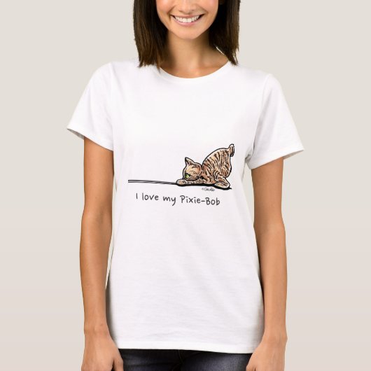 Pixie-Bob Pounce Gepersonaliseerd T-shirt (Voorkant)