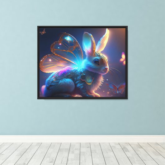Pixie Bunny Canvas Afdruk (Insitu (Houten vloer))